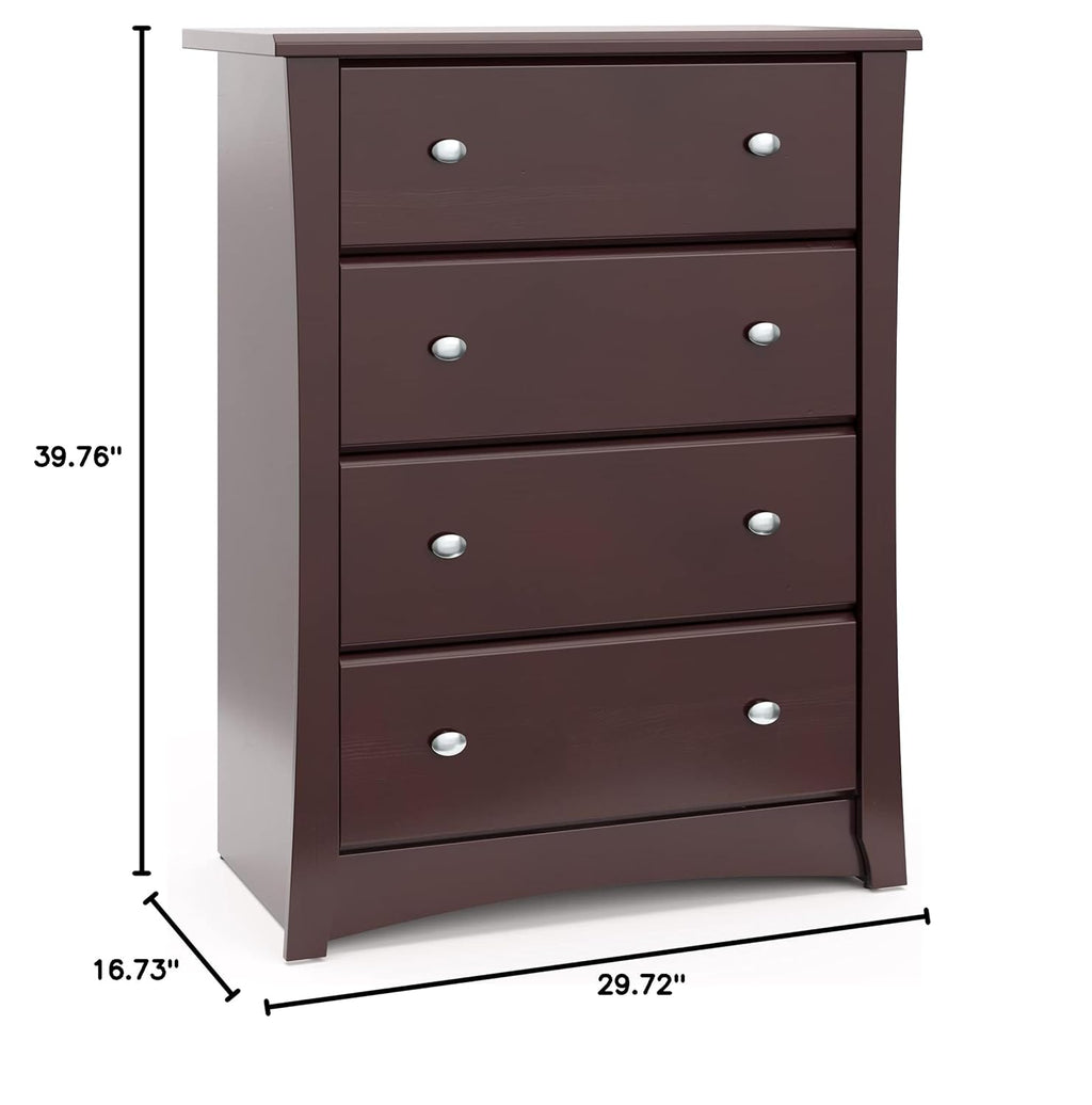 Storkcraft Crescent 6 Drawer Double Dresser (Pebble Gray) – GREENGUARD Gold Certified, For Nursery, Dresser, Kids Nursery Organizer, Chest of Drawers