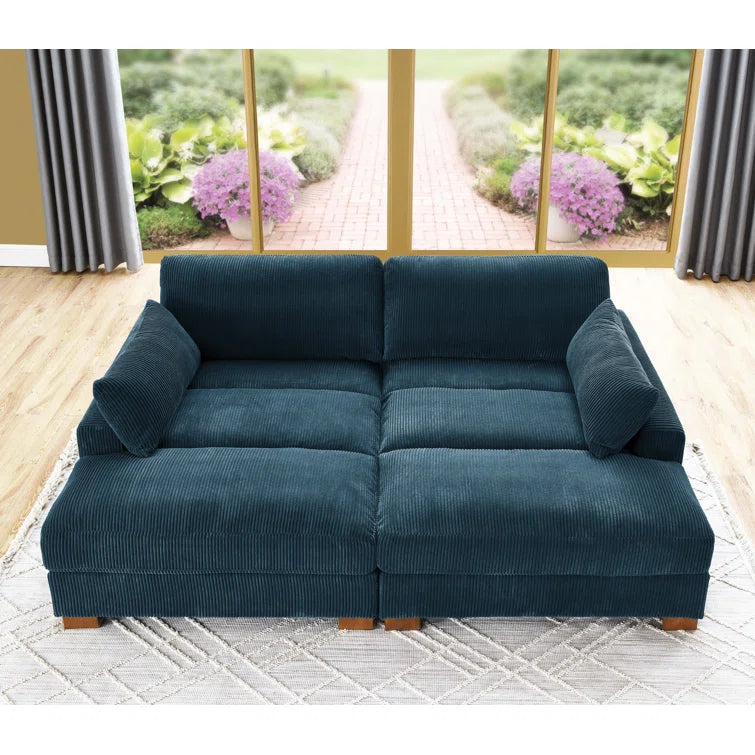 Mordecai 90'' Corduroy Sleeper Sofa