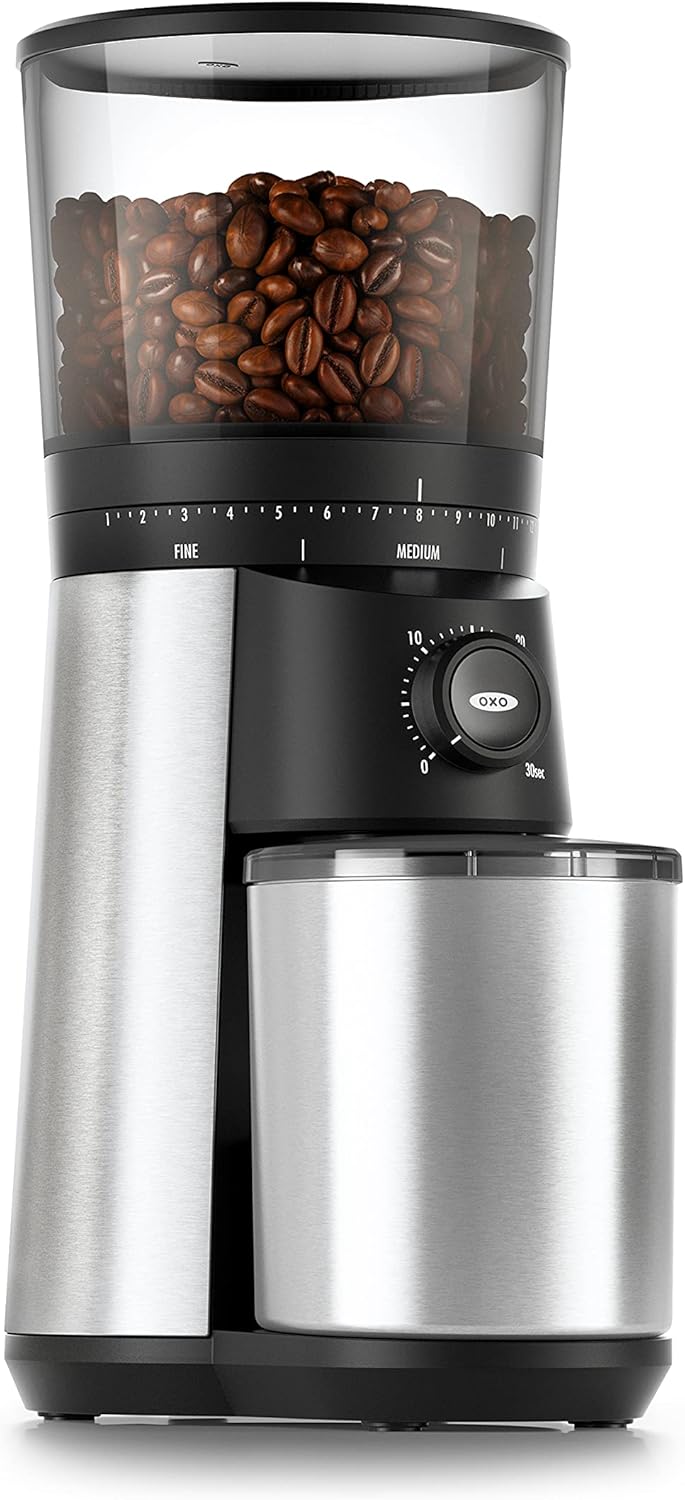 OXO Brew Conical Burr Coffee Grinder, Matte Black + OXO Brew Rapid Brewer Bundle