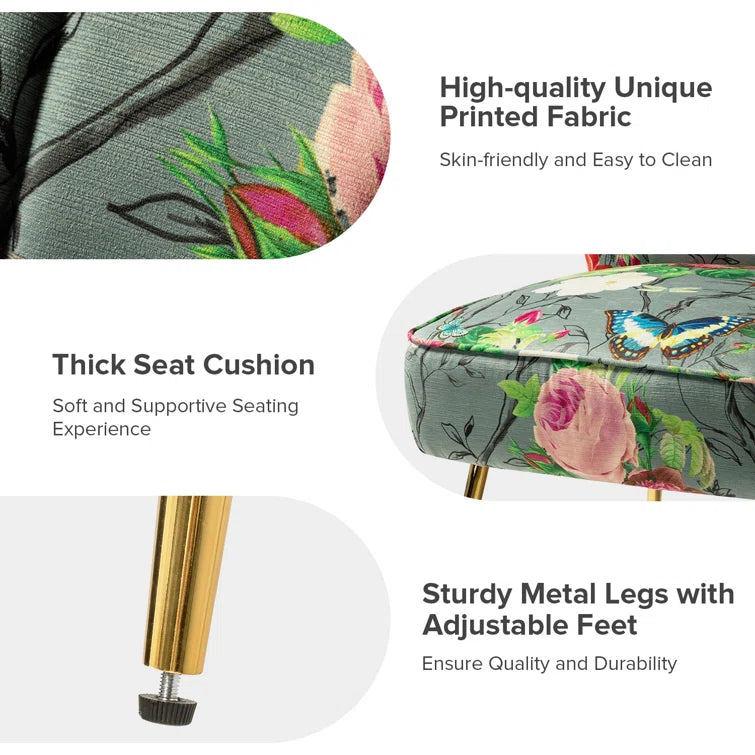 Felicia Polyester/Velvet Barrel Chair