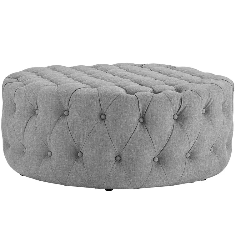 Modway Copper Grove Harrison Blue Amour Fabric Ottoman