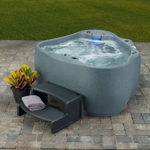 AquaRest Discover AR300 2-Person 20-Jet Oval Plug & Play Hot Tub with LED Waterfall
