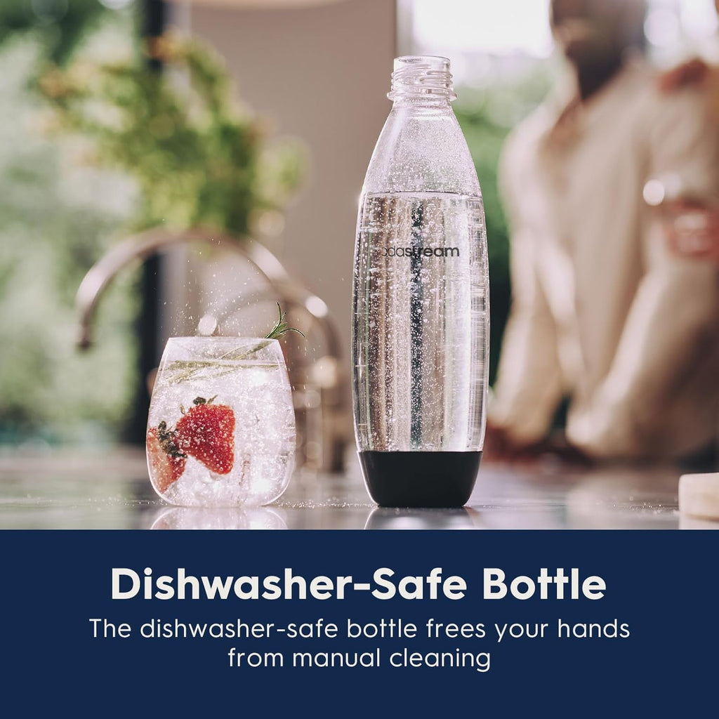 SodaStream Terra Sparkling Water Maker (Red) with CO2, Dishwasher Safe Bottle and Bubly Drop