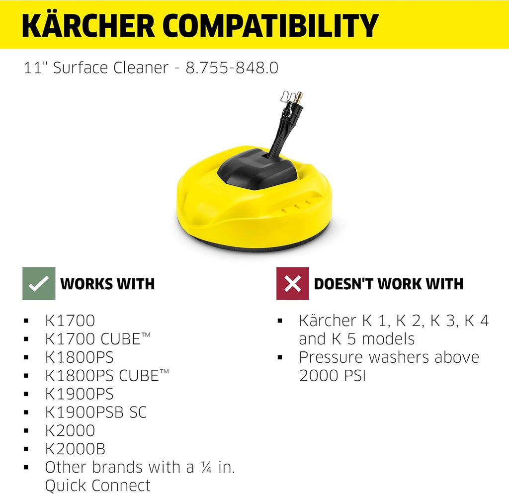 Electric Karcher Pressure Washer K1700, Max 2125 PSI, 3 Spray Nozzles, Detergent Tank, For Cars, Driveways, Siding, Patios, 1.46 max. GPM