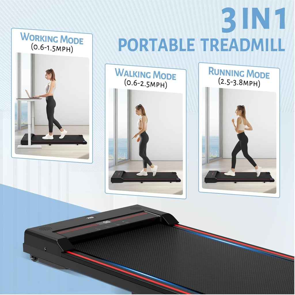 Sperax Walking Pad,3 in 1 Under Desk Treadmills for Home,320 Lbs Capacity Portable 2.5HP Walking Treadmill