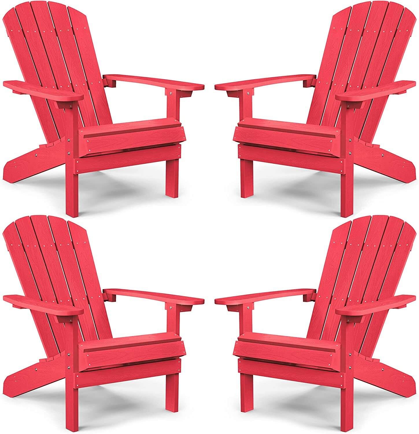Weather Resistant Blue Recycled Plastic Outdoor Patio Chair (Set of 4)