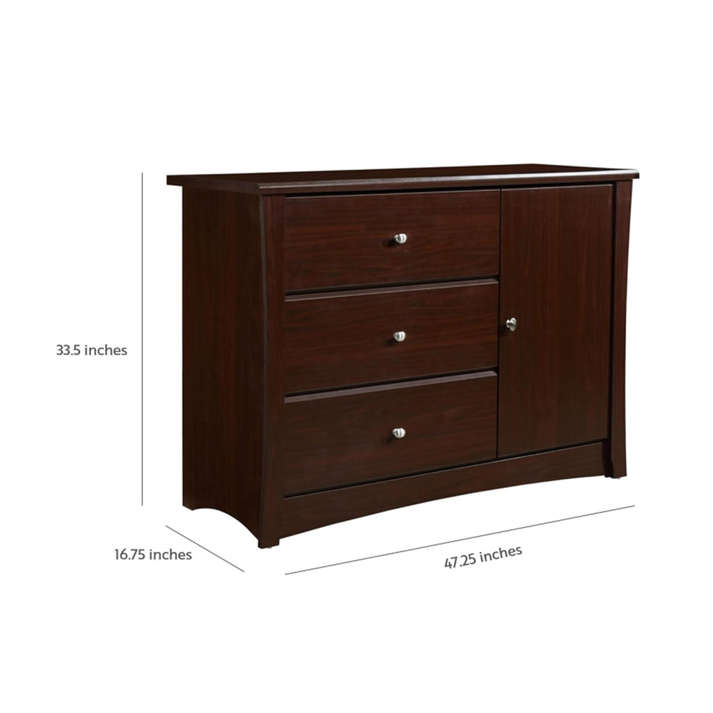 Storkcraft Crescent 6 Drawer Double Dresser (Pebble Gray) – GREENGUARD Gold Certified, For Nursery, Dresser, Kids Nursery Organizer, Chest of Drawers