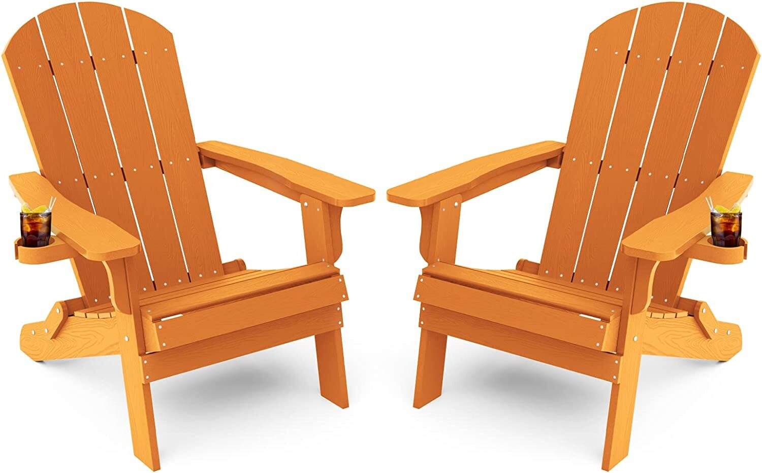 Weather Resistant Blue Recycled Plastic Outdoor Patio Chair (Set of 4)