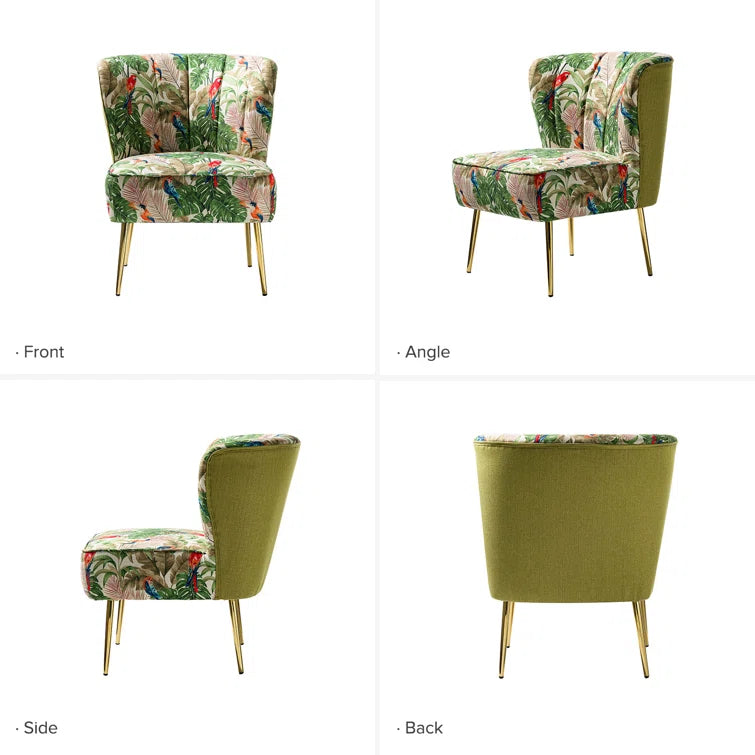 Felicia Polyester/Velvet Barrel Chair