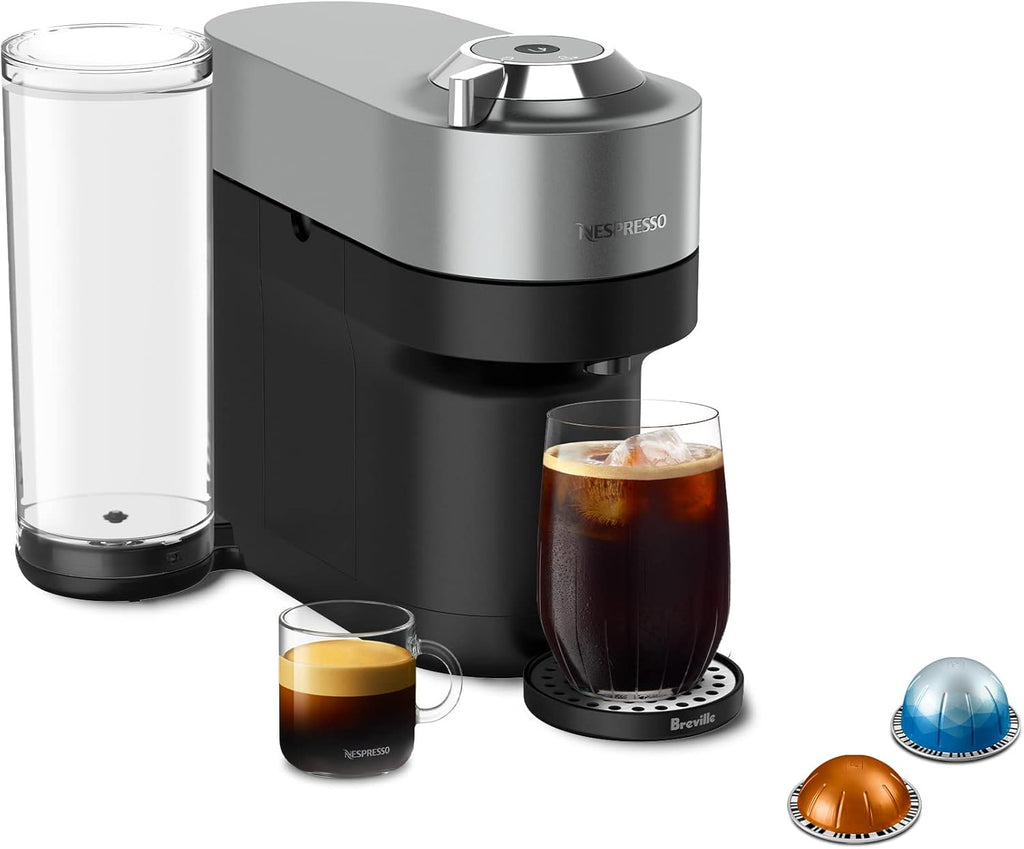 Nespresso Vertuo POP+ Deluxe Coffee and Espresso Machine by Breville, Titan and Capsules, Medium and Dark Roast Coffee, Variety Pack