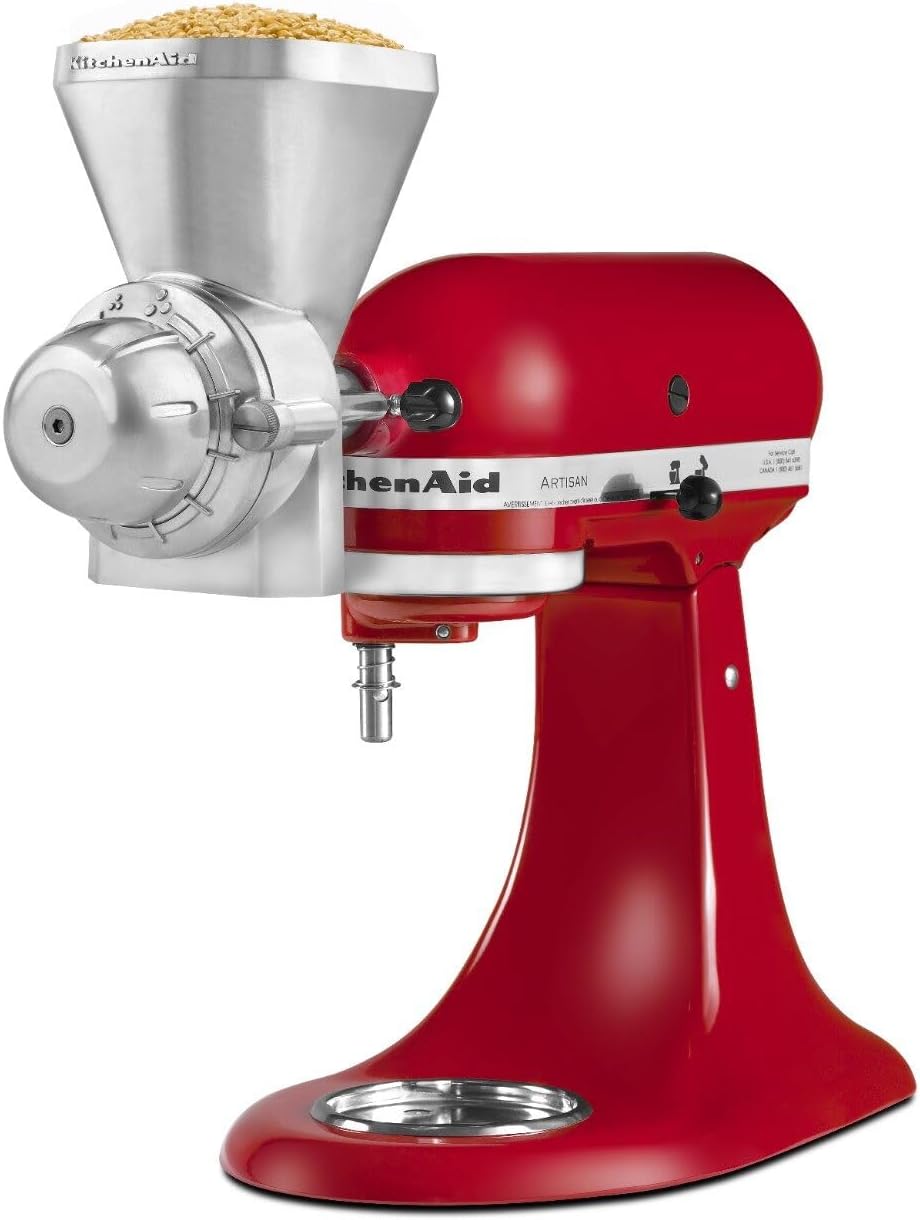 KitchenAid Classic Series 4.5 Quart Tilt-Head Stand Mixer K45SS, White & ® Food Grinder + Fresh Prep Slicer/Shredder Attachment Bundle, White