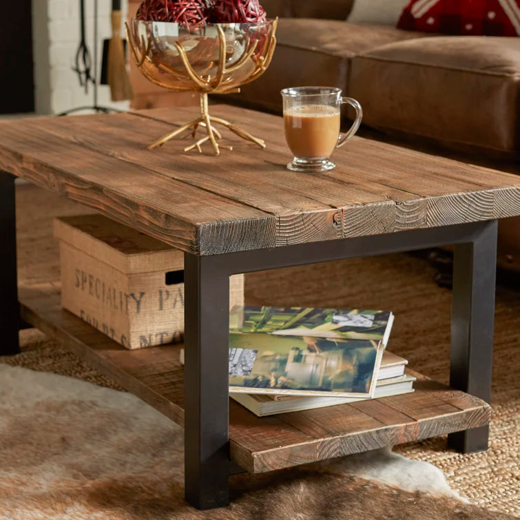 Rundell 3 - Piece Solid Wood Top Living Room Table Set