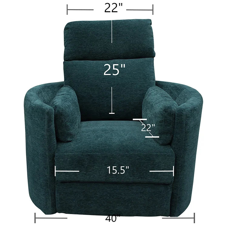 Jelissa 40" Wide Swivel Glider Power Recliner
