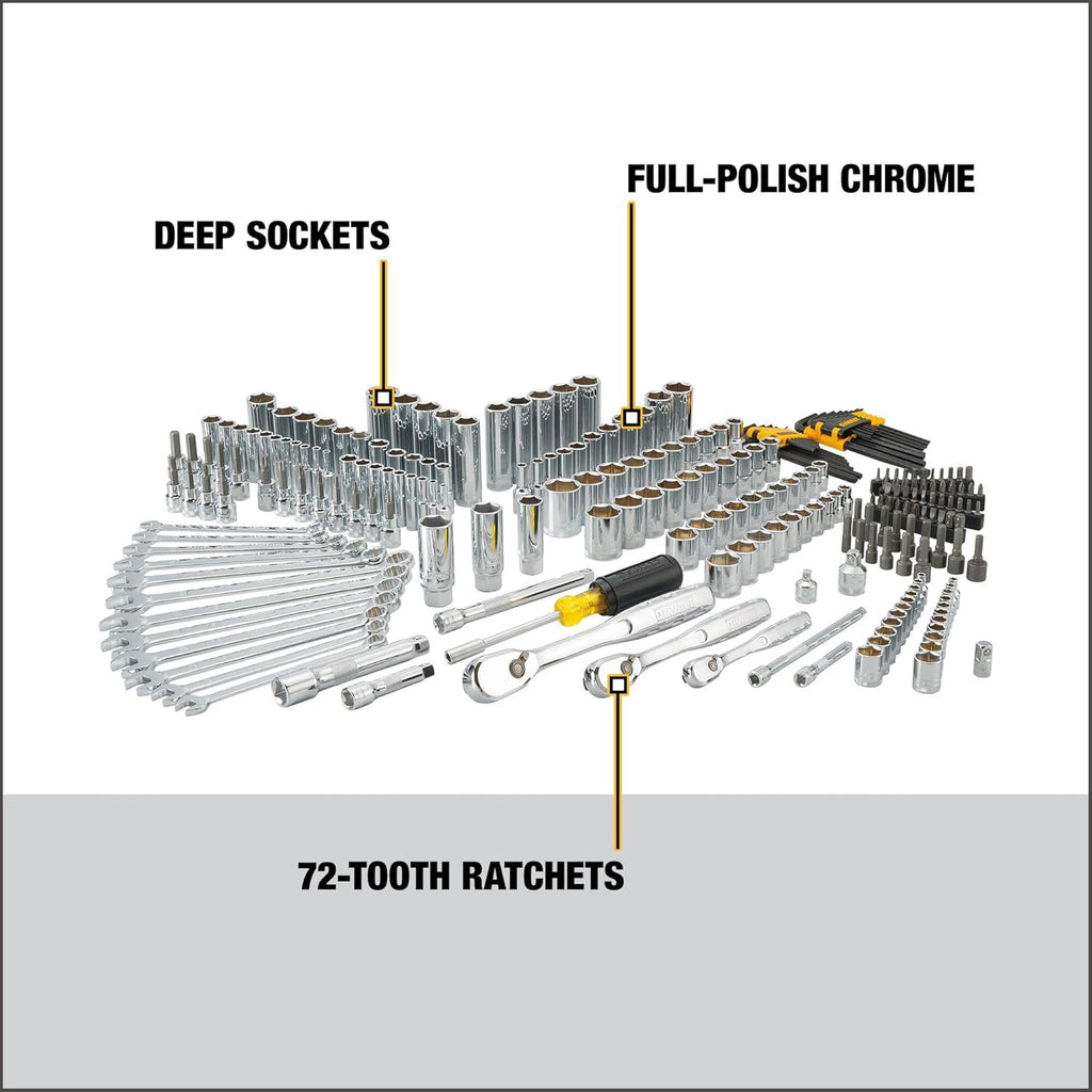 DEWALT Mechanics Tool Set (205-piece) and Screwdriver Bit Set (40-Piece)