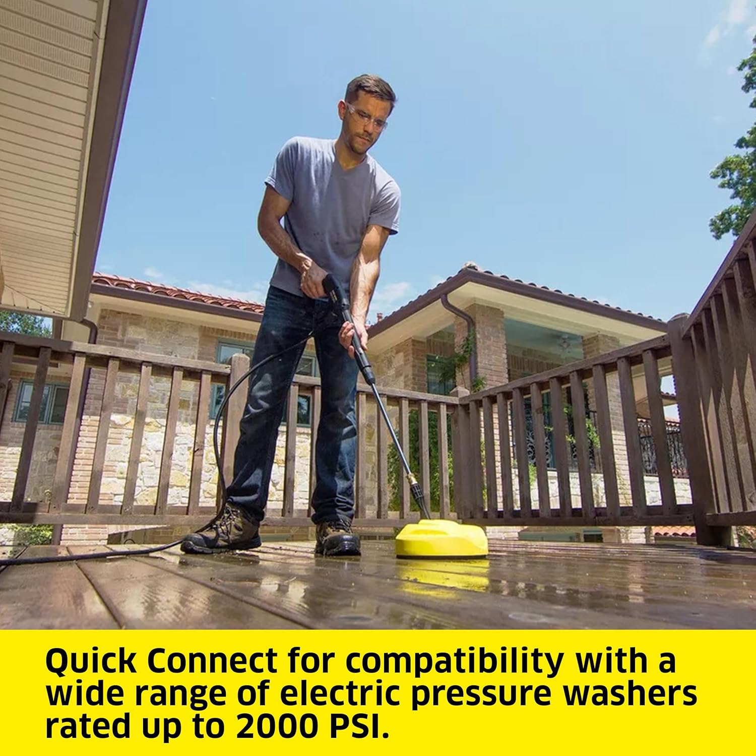Electric Karcher Pressure Washer K1700, Max 2125 PSI, 3 Spray Nozzles, Detergent Tank, For Cars, Driveways, Siding, Patios, 1.46 max. GPM