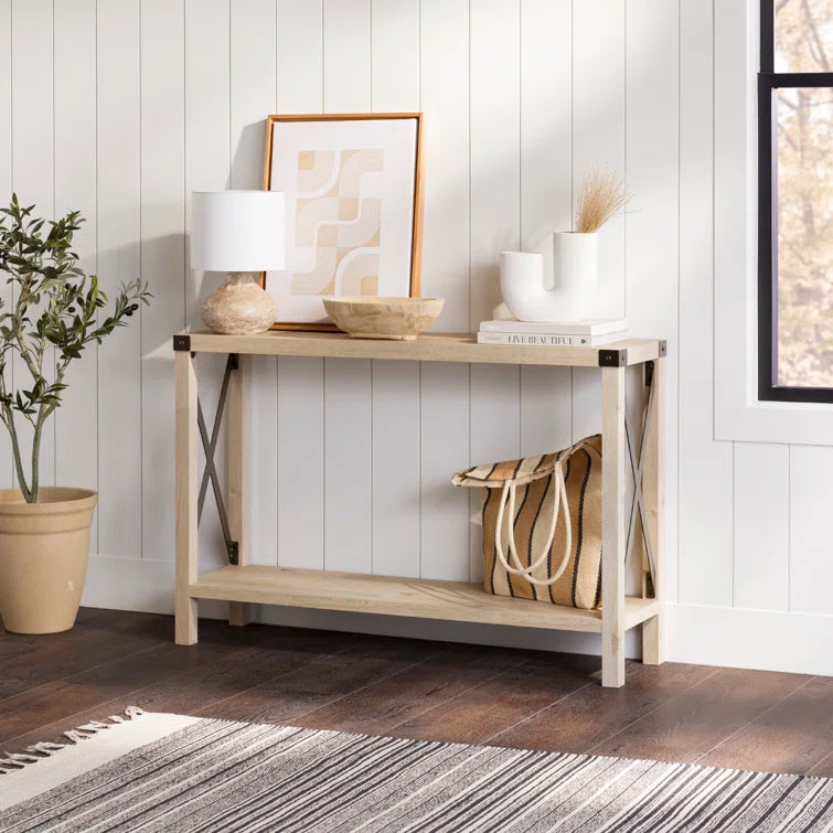Larenda Entryway Table with Open Shelf Storage