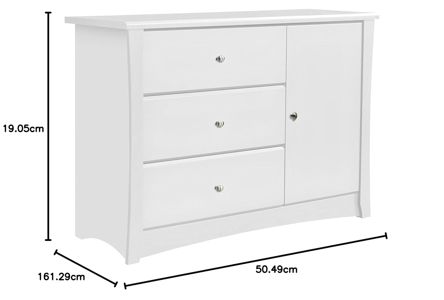 Storkcraft Crescent 6 Drawer Double Dresser (Pebble Gray) – GREENGUARD Gold Certified, For Nursery, Dresser, Kids Nursery Organizer, Chest of Drawers