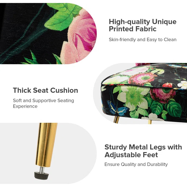 Felicia Polyester/Velvet Barrel Chair