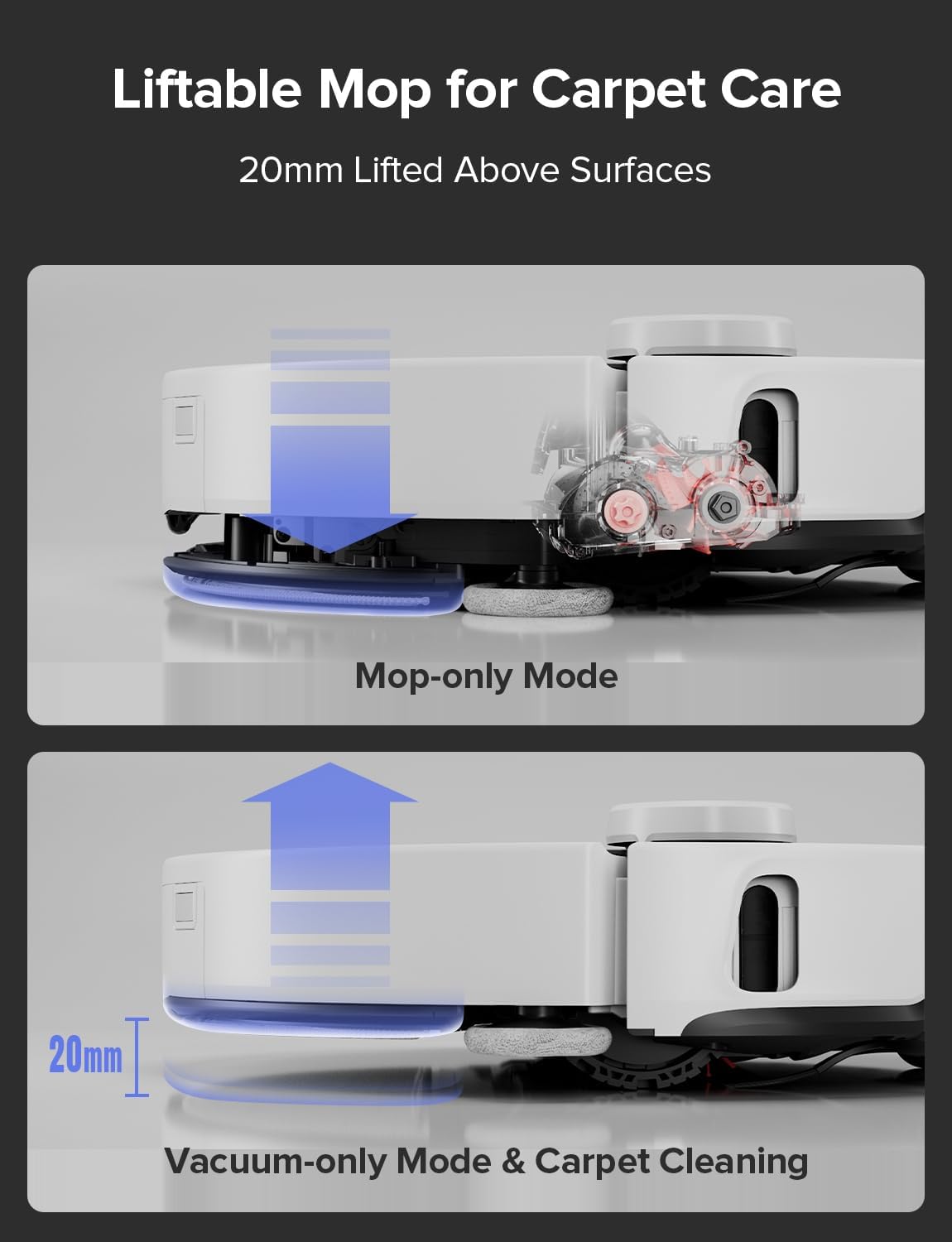 roborock S8 MaxV Ultra Robot Vacuum & Sonic Mop, 10000 Pa Suction, Corner to Edge Deep Cleaning, Hot Air Self-Drying, Auto Empty & Refill, Detergent Dispenser, Obstacle Avoidance, Black