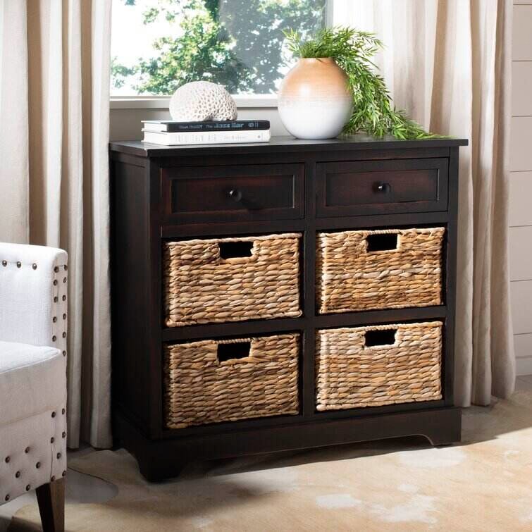 Swick 26'' Tall Solid Wood 2 - Drawer Accent Chest