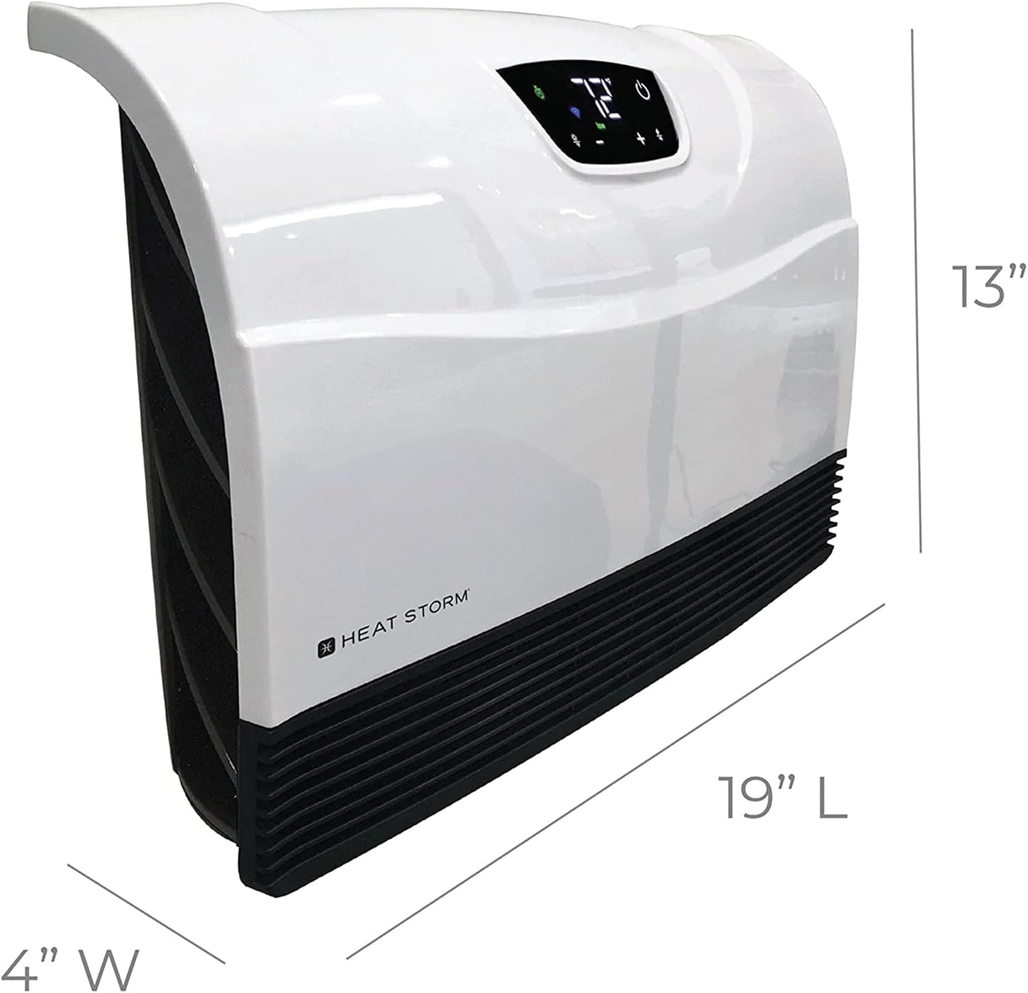 Heat Storm Phoenix HS-1500-PHX, Infrared Space Heater with Attachable Feet, Remote Control, Energy Efficient-750-1500 Watts, Gray Floor or Wall
