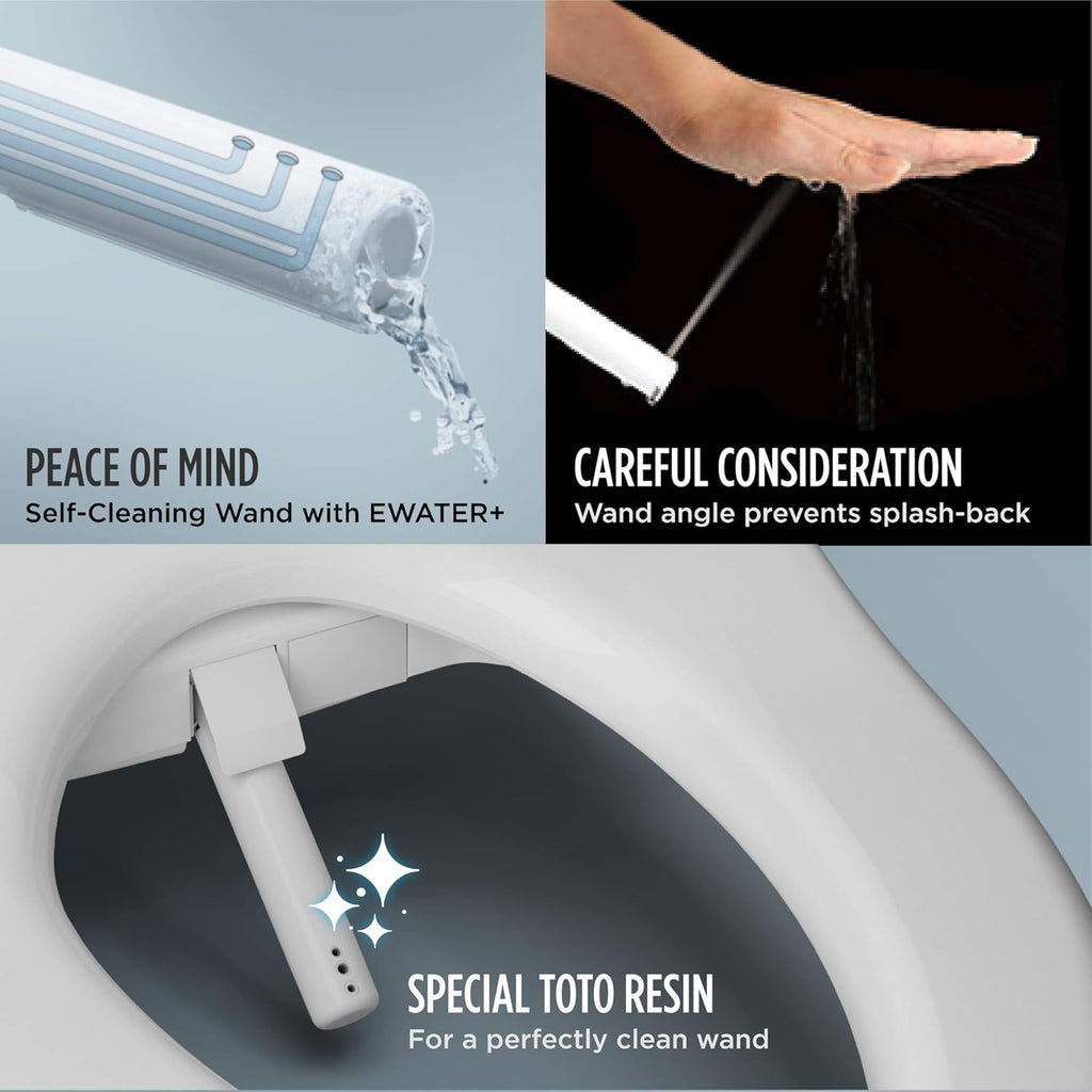 TOTO SW3084#12 WASHLET C5 Electronic Bidet Toilet Seat with PREMIST and EWATER+ Wand Cleaning, Elongated, Plastic, Sedona Beige