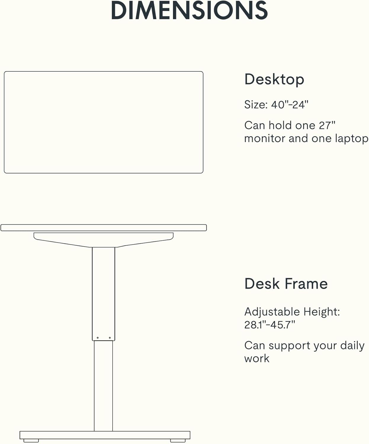 FLEXISPOT EN1 One-Piece Standing Desk 55 x 28 Inch Electric Adjustable Height Desk for Home Office and Computer Workstation (White Frame + 55" Maple Top, 2 Packages)