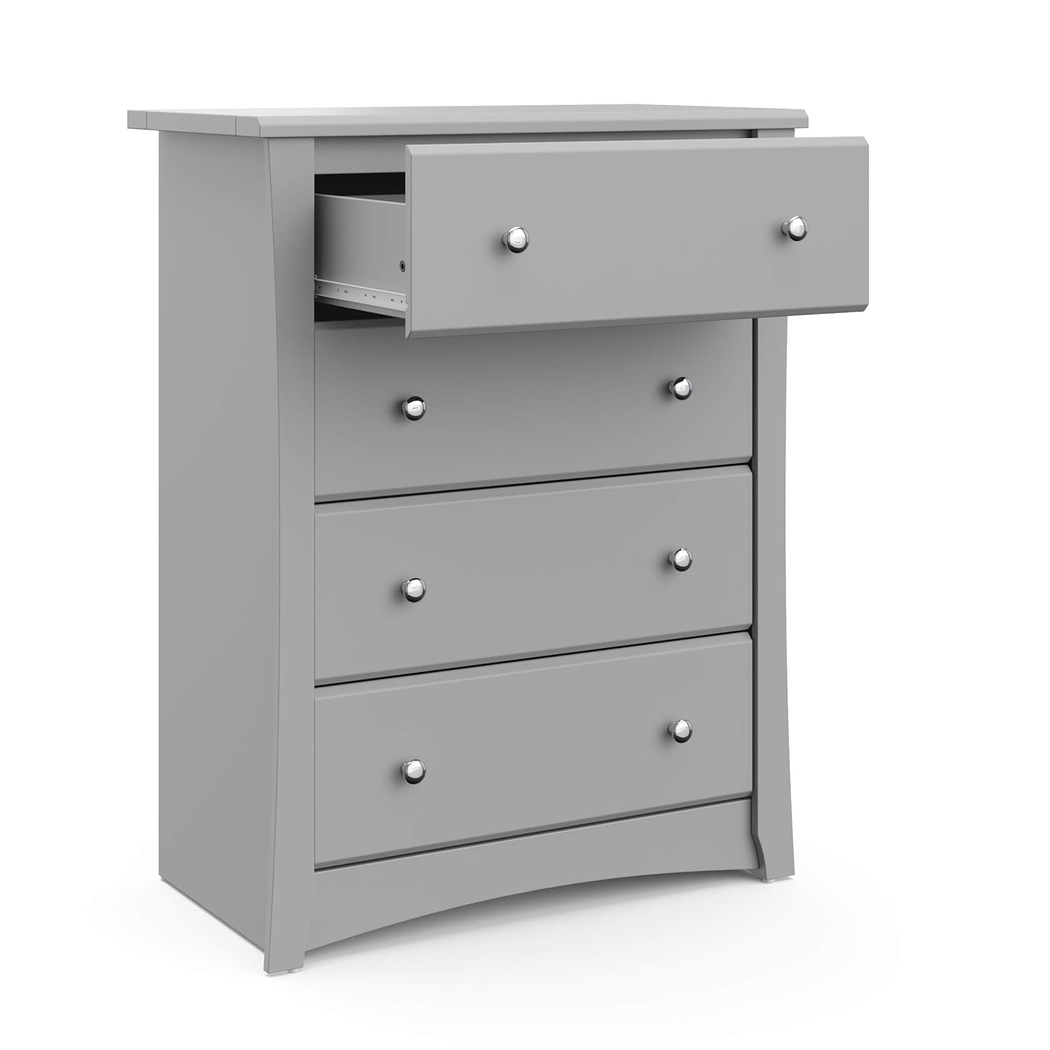 Storkcraft Crescent 6 Drawer Double Dresser (Pebble Gray) – GREENGUARD Gold Certified, For Nursery, Dresser, Kids Nursery Organizer, Chest of Drawers
