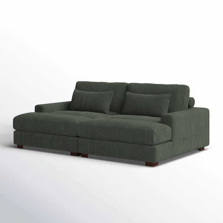 Mordecai 90'' Corduroy Sleeper Sofa