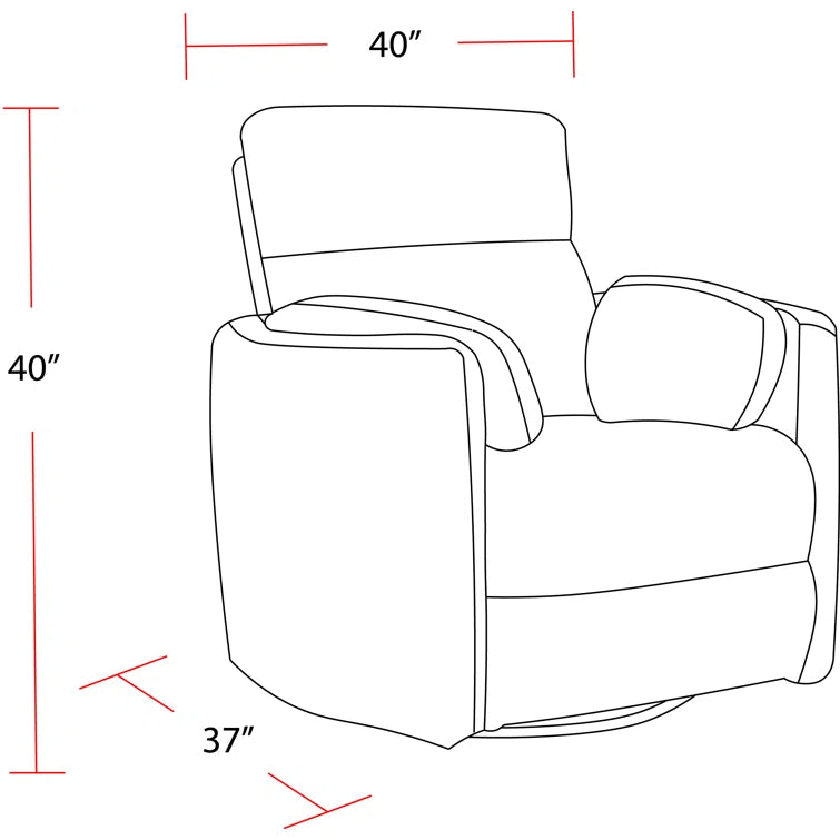 Jelissa 40" Wide Swivel Glider Power Recliner