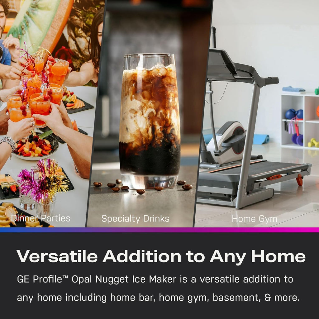 Opal 2.0 with 0.75 Gallon Tank, Chewable Crunchable Countertop Nugget Ice Maker, Scoop included, 38 lbs in 24 hours, Pellet Ice Machine with WiFi & Smart Connected, Stainless Steel