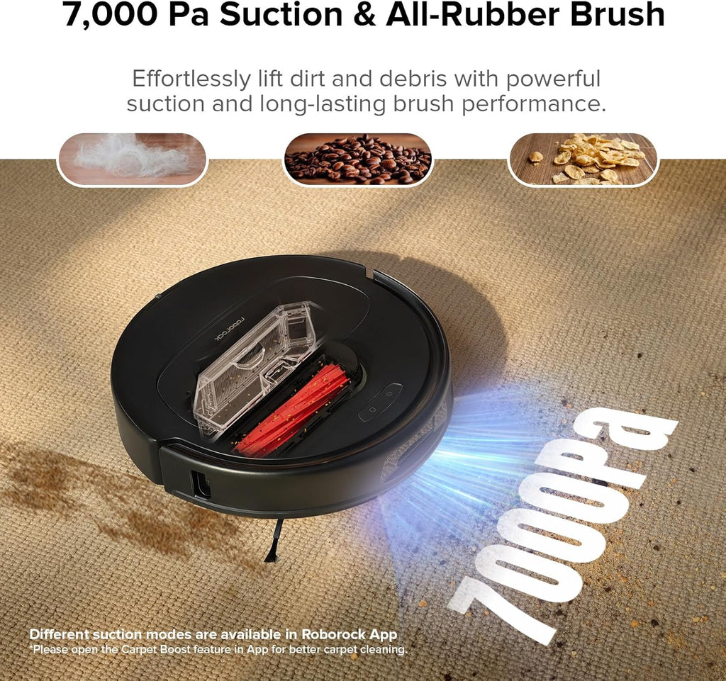 roborock Qrevo S5V Robot Vacuum and Mop, FlexiArm Edge Mopping, 12,000Pa Suction, Dual Zero-Tangle System, Smart Obstacle Avoidance, 10mm Mop Lifting, Auto Mop Washing&Drying, Self-Emptying&Refilling