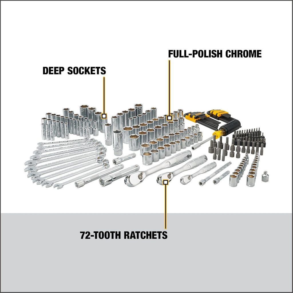 DEWALT Mechanics Tool Set (205-piece) and Screwdriver Bit Set (40-Piece)