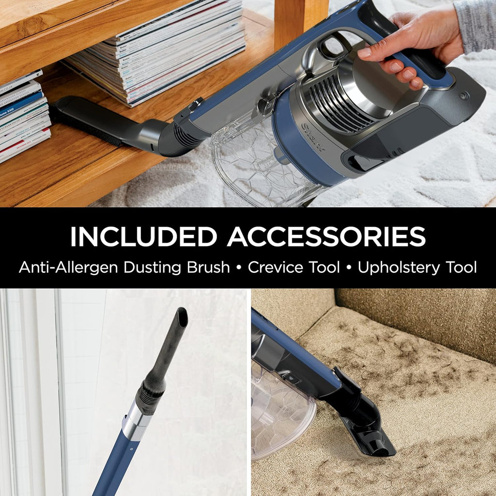 Shark Pet Cordless Stick Vacuum with XL Dust Cup, LED Headlights, Removable Handheld Vac, Crevice Tool, Portable Vacuum for Household Pet Hair, Carpet and Hard Floors, 40min Runtime, Grey, IX141