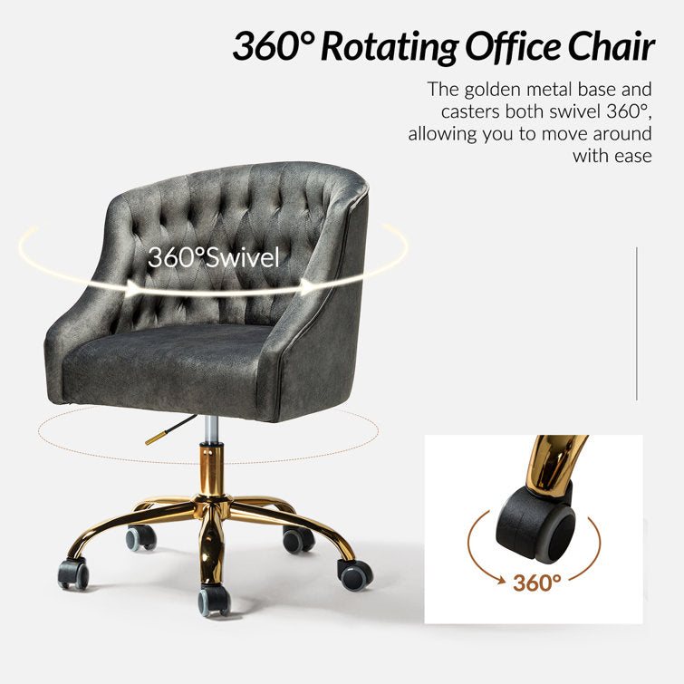Louise Velvet Hand-Curated Task Chair