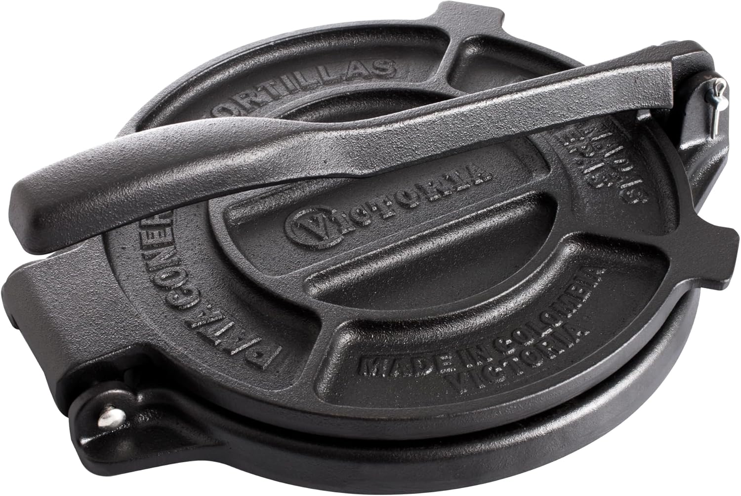 Victoria 10-Inch Commercial-Grade Cast-Iron Tortilla Press, Made from Super-Durable HD Iron, Made in Colombia