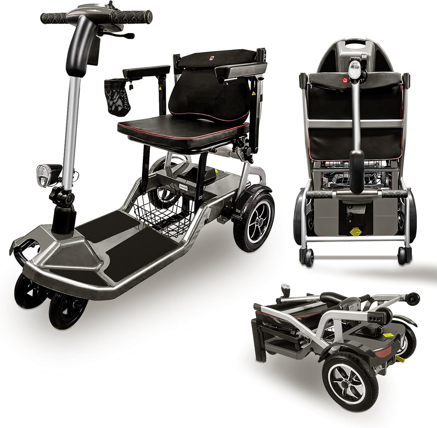 R3b-Mobility Scooters for Seniors Adults Ultra Lightweight Electric Powered Folding 4 Wheel Mobility Scooter with Headlight Cup Holder, Compact & Convenient for Travel Airline Approved, Blue