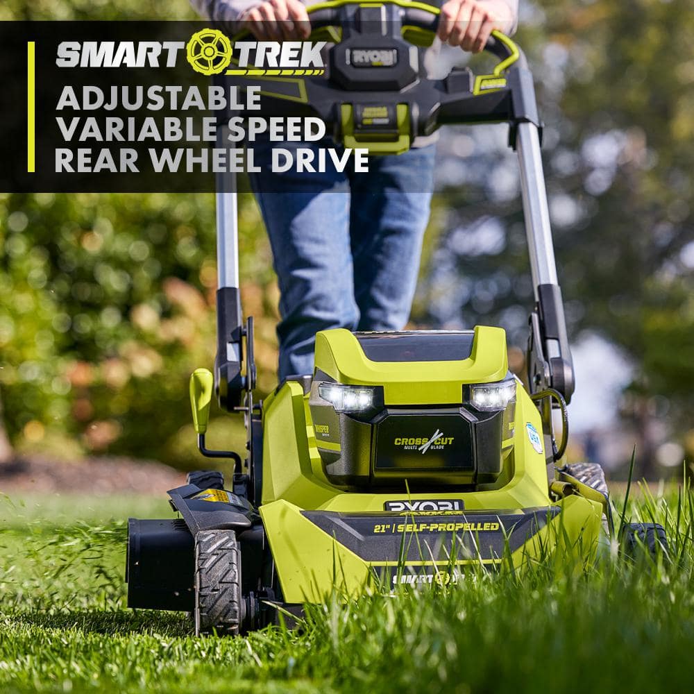 40V HP Brushless Whisper Series 21" Walk Behind Self-Propelled All Wheel Drive Lawn Mower-(2) 6.0 Ah Batteries & Charger