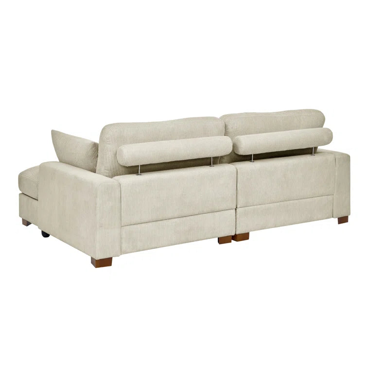 Mordecai 90'' Corduroy Sleeper Sofa