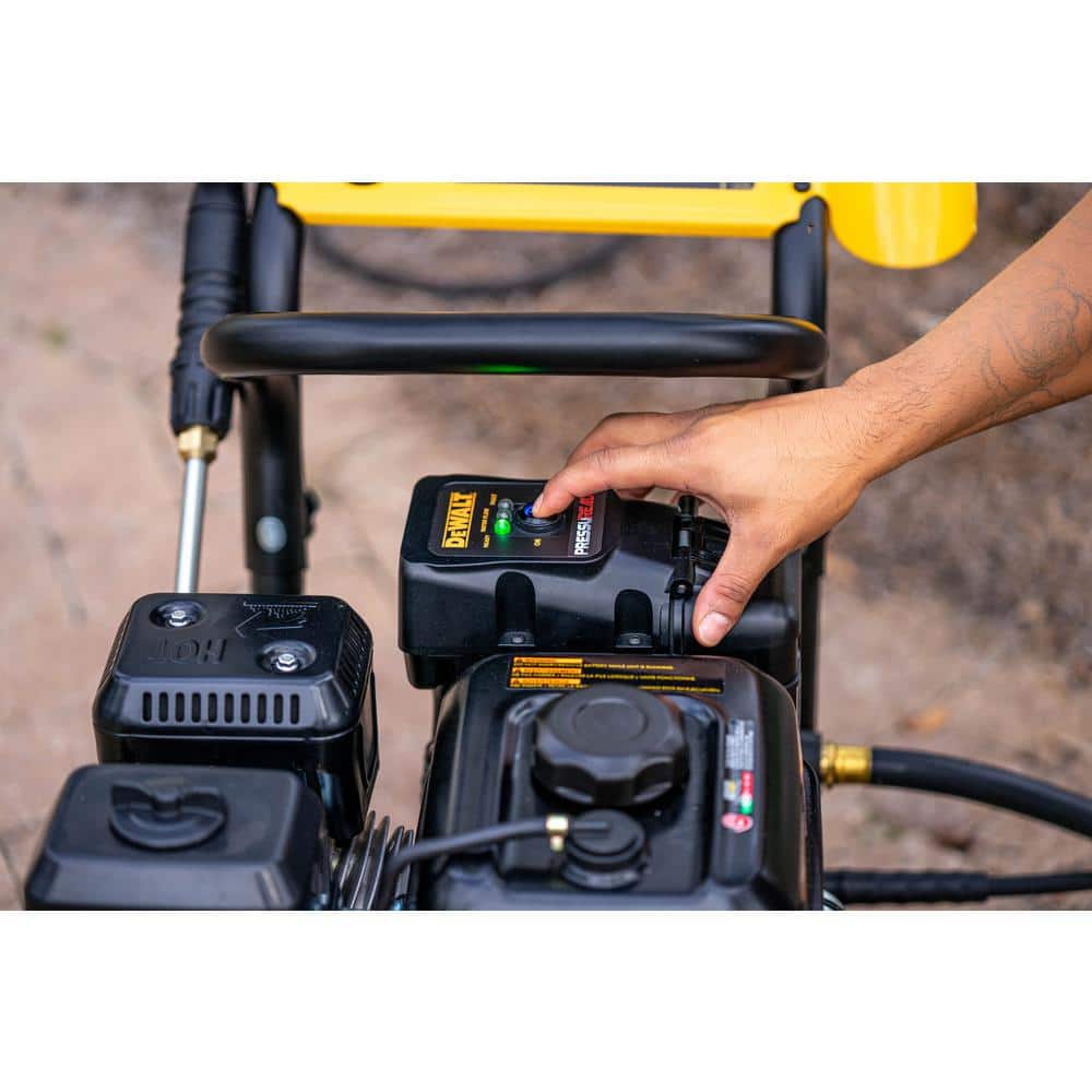 DeWalt DXPW3400PRNB-S PressuReady 3400 PSI Gas Pressure Washer with Quick Start Technology, 2.5 GPM Axial Cam Pump, 208cc Engine, Cold Water, Includes 25-Ft Hose, Nozzles, Spray Gun & Wand, 49-State