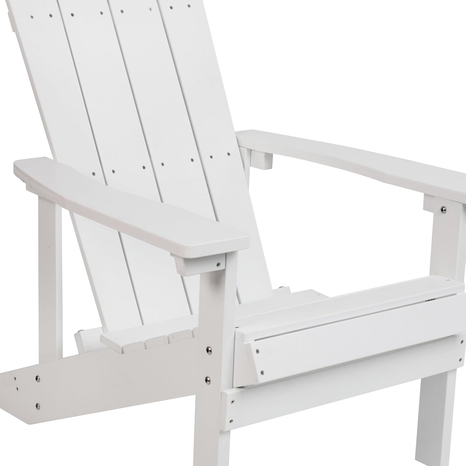 Flash Furniture Charlestown Commercial Grade Indoor/Outdoor Adirondack Chair, Weather Resistant Durable Poly Resin Deck and Patio Seating, Green