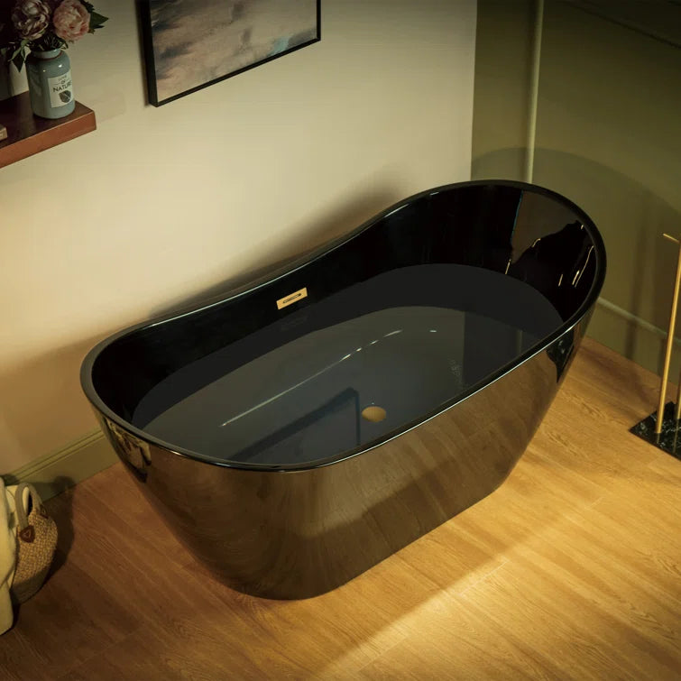59" x 29" Freestanding Soaking Acrylic Bathtub