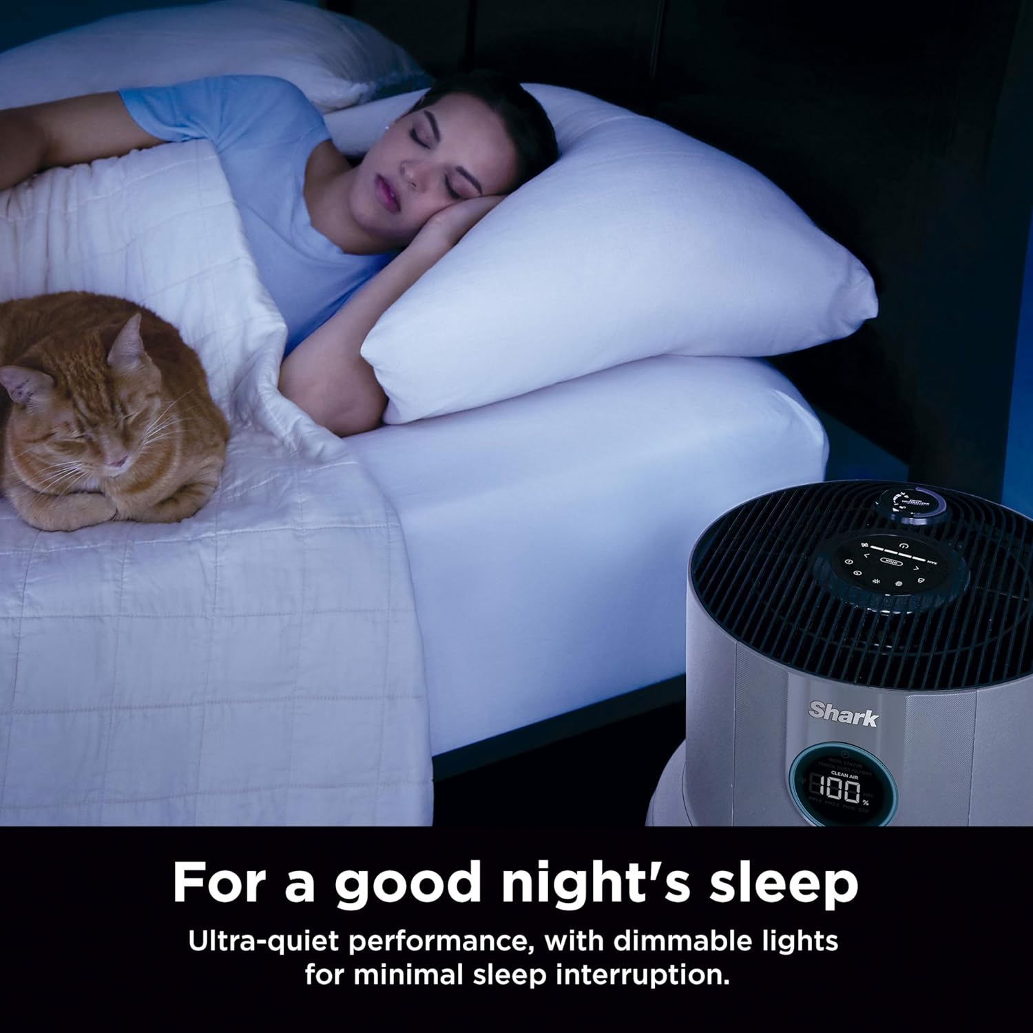 Shark Air Purifiers for Home Large Room with NeverChange Air Filter, 5 Year HEPA Filter, Covers 650 Sq. ft, Odor Neutralizer and Clean Sense Technology, Removes 99.98% of Dust & Allergens, HP152