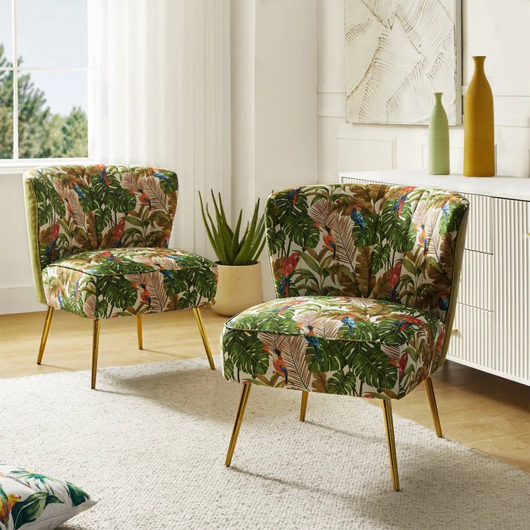 Felicia Polyester/Velvet Barrel Chair