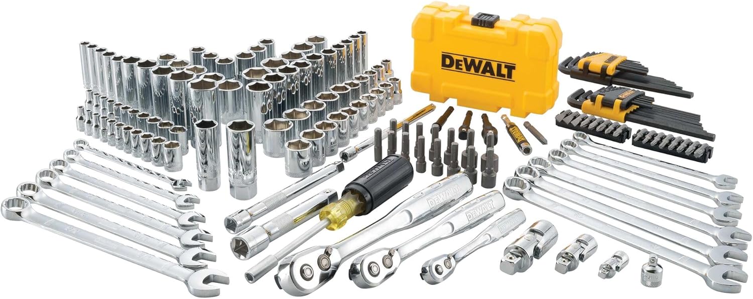 DEWALT Mechanics Tool Kit (DWMT73803) and Screwdriver & Drill Bit Set (DWA2FTS100)