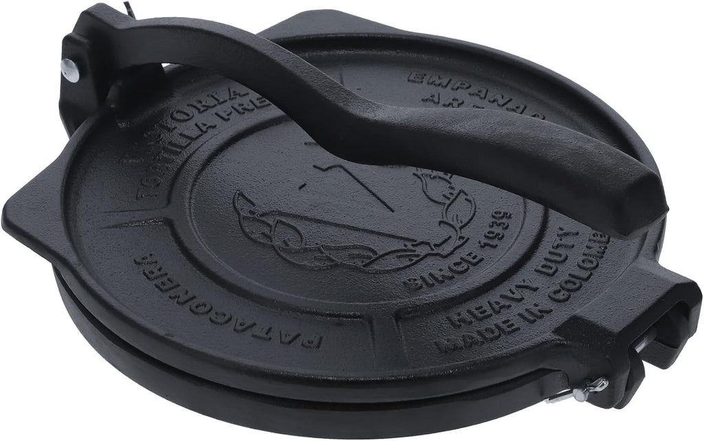 Victoria 10-Inch Commercial-Grade Cast-Iron Tortilla Press, Made from Super-Durable HD Iron, Made in Colombia