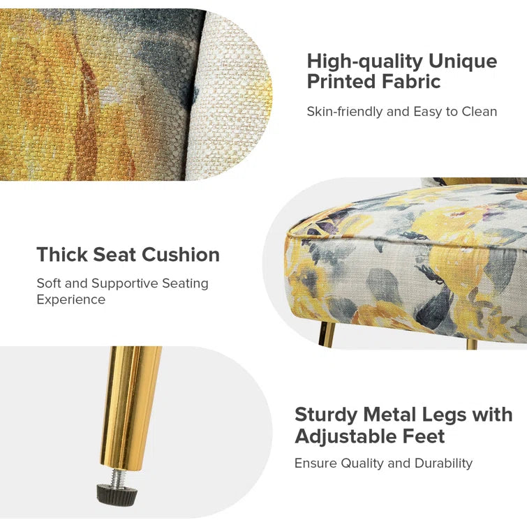 Felicia Polyester/Velvet Barrel Chair