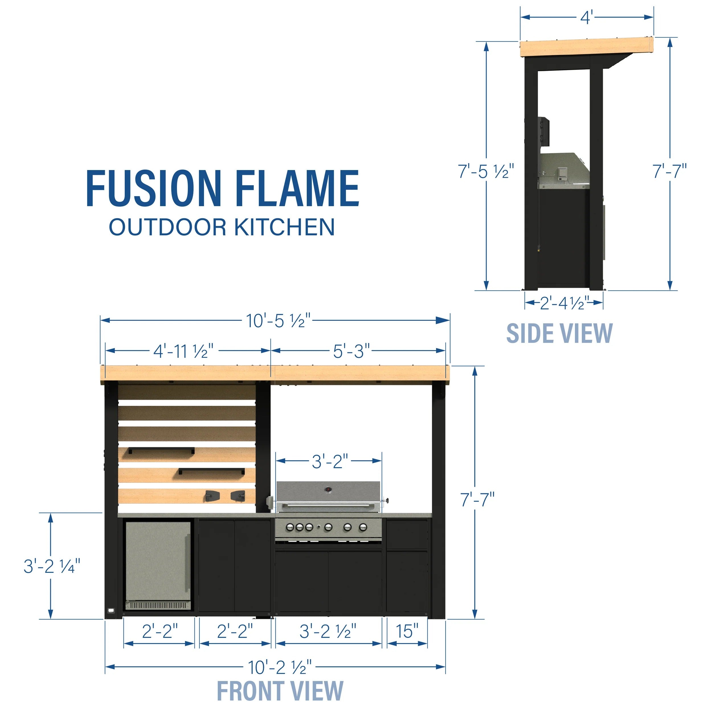🔥[Limited Quantity]-Last 67+Sets✨Backyard Discovery Fusion Flame Propane Gas Outdoor Kitchen