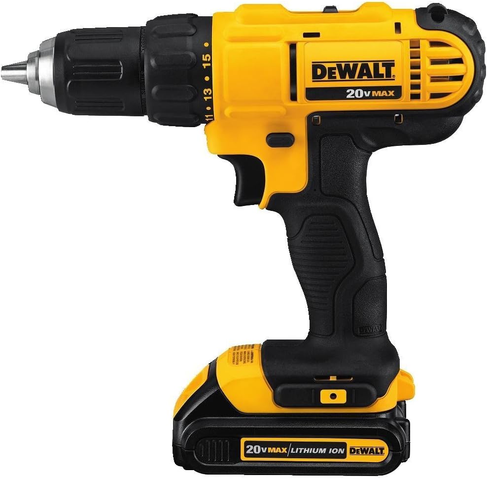 Dewalt DCD771C2 20V MAX Cordless Lithium-Ion 1/2 inch Compact Drill Driver Kit and 4-1/2” grinder (Tool Only)