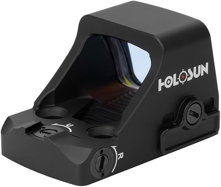 HOLOSUN HS407K X2 Red 6 MOA Dot Open Reflex Optical Sight for Subcompact Pistols - Durable Parallax Free Unlimited Eye Relief Handgun Sight with Aluminum Housing & Shake Awake Technology